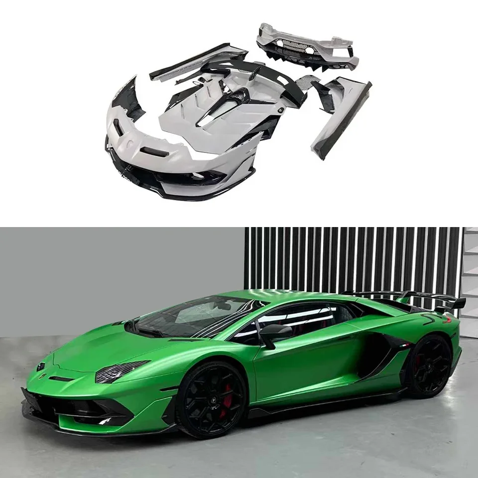 Pre Lamborghini LP700 LP720S SVJ True Dry Uhlíkové vlákno S16 STYLE PALICKÁ TAKNÁ KRYTNÁ KRYTOVÁ KRAJSKÉ KRAJSKÉ KRAJINY PLNÉ Automobilové obklopovanie nárazníka Fender