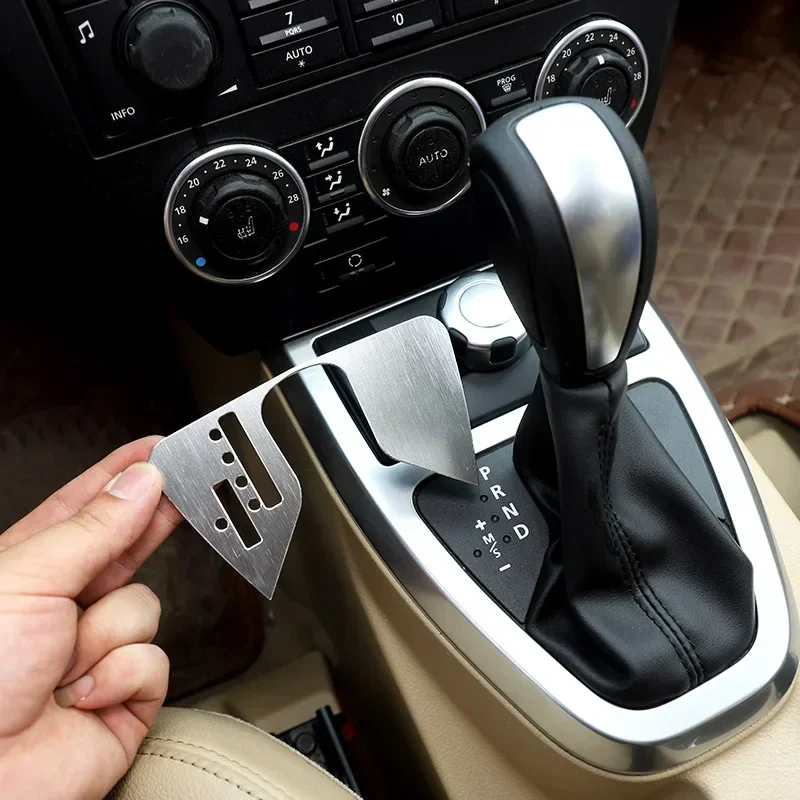 Pre Land Rover Freelander 2 07-12 Hliníková zliatina strieborná prevodová schôdzka Ship Shift Proti Scratch Plechov kryt Ozdobenie nálepiek