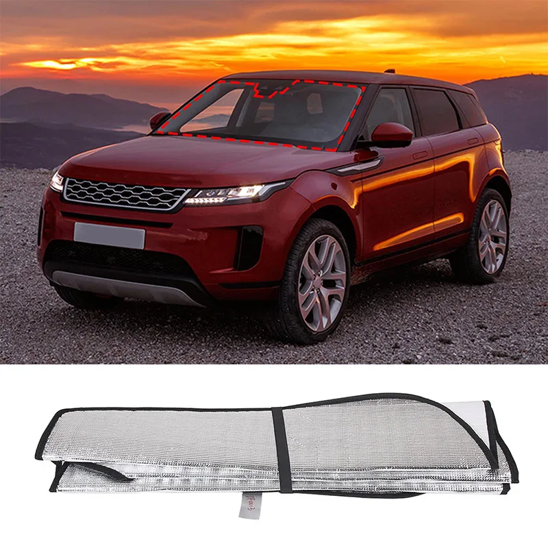 Pre Land Rover Range Rover Evoque 2019 2020 Hliníková fólia papierové auto predné čelné sklo Slnko UV blokovanie automobilov