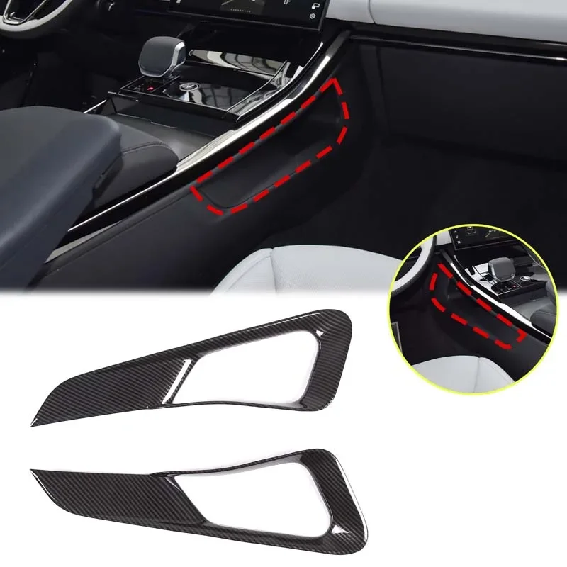 Pre Land Rover Range Rover Sport 2023+ ABS uhlíkové vlákno Centrum Car Control Side Dekoratívne rámové nálepky Interiérové ​​príslušenstvo