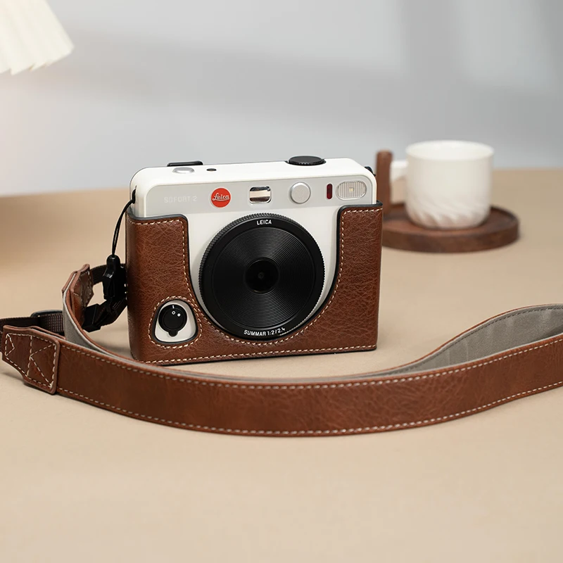 Pre Leica Soforort 2 Coamare Puzdroch polaroida Ochrana fotoaparátu Leica Camera Case SoFort 2 Kožné príslušenstvo