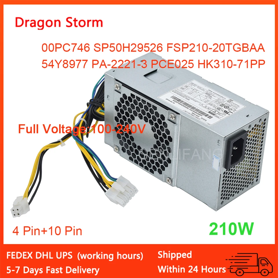 Pre Lenovo 210W 10pin napájací zdroj FSP210-20TGBAA FSP210-20TGBAB 54Y8977 PA-2221-3 PCE025 HK310-71PP 00PC746 Nový