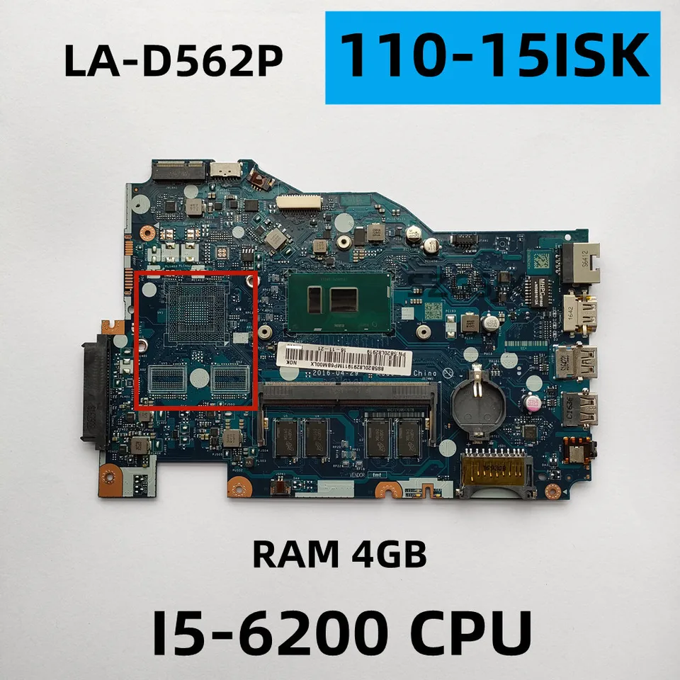 Pre Lenovo IdeaPad 110-15ISK LAPTOP pre noteboard LA-D562P s I5-6200U CPU 4 GB RAM 5B20L82919 DDR4 MB 100% Testované