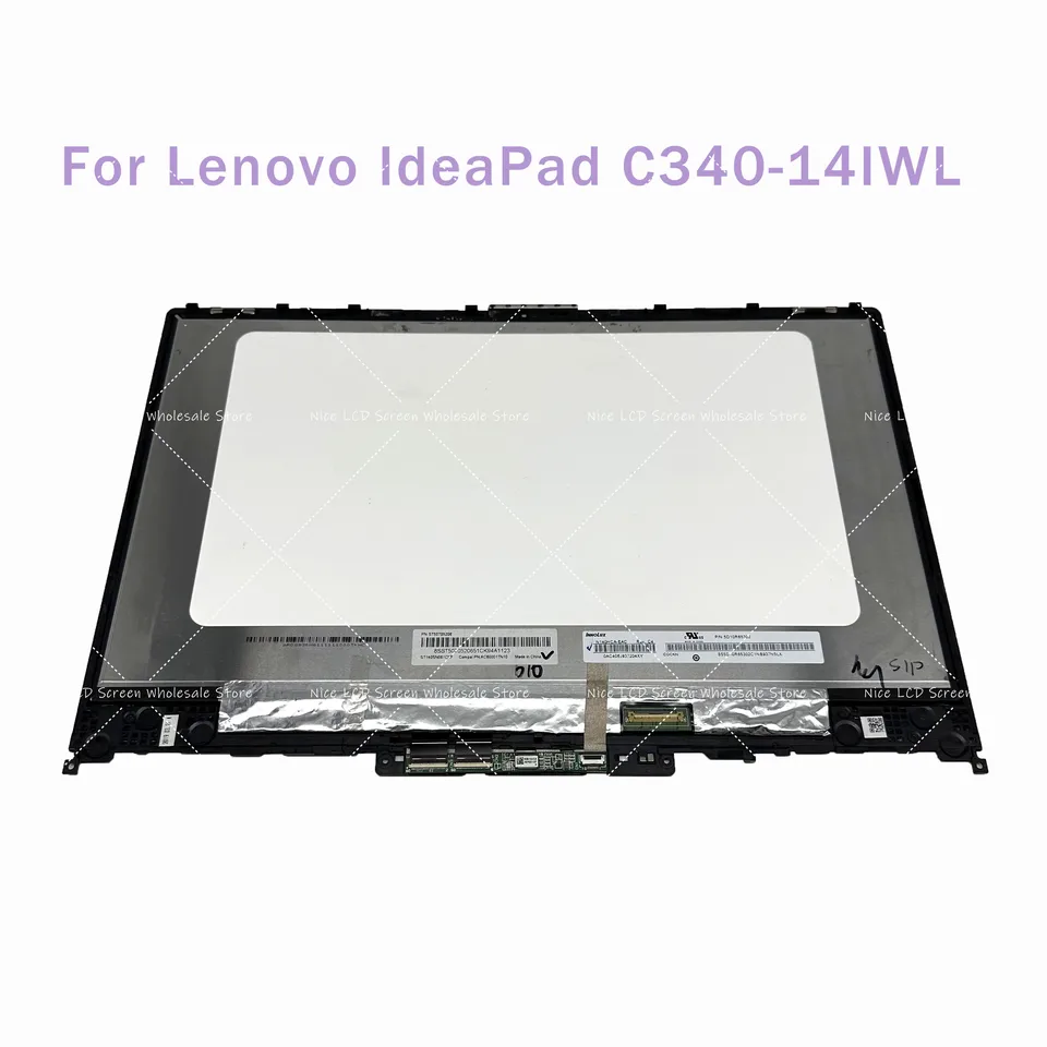 Pre Lenovo IdeaPad C340-14 Series C340-14IWL C340-14IML C340-14API LCD DOPRAVA DISPLACE DISPLACE Zostava RREPLECTHOBLE FLEX-14IWL