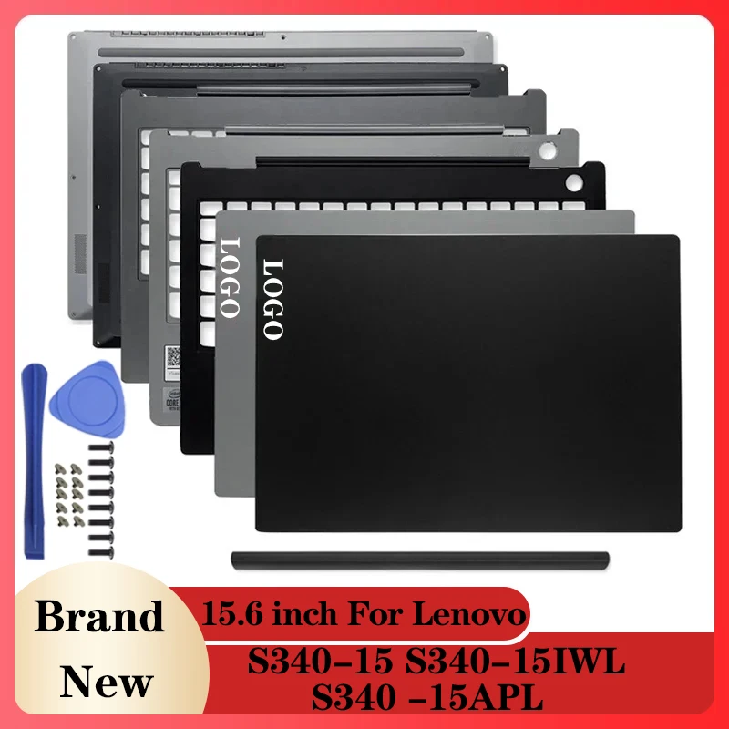 Pre Lenovo IdeaPad S340-15IWL S340-15API LAPTOPS LCD zadný kryt/predný rám/Hing Cover/PalmRest/PalmRest/Black Silver Blue