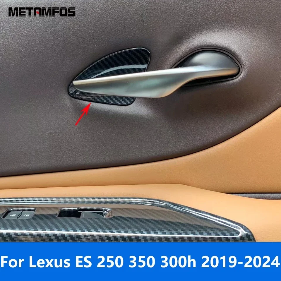 Pre Lexus ES 250 350 300H 2019 2020 2021 2022 2023 2024 uhlíkové vlákno Vnútorné dvere rukoväť misky Tink Interiérové ​​príslušenstvo automobilov
