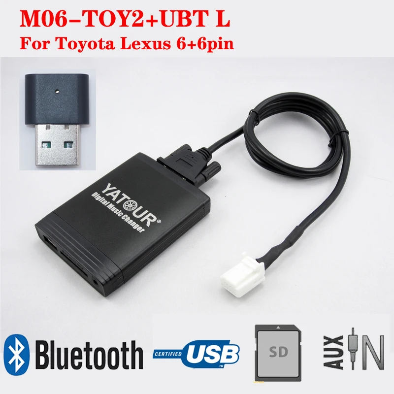 Pre Lexus es je GS LS LX RX Toyota Yatour M06+UBT USB Bluetooth Hudba prehrávanie sit hi-fi hudobná súprava