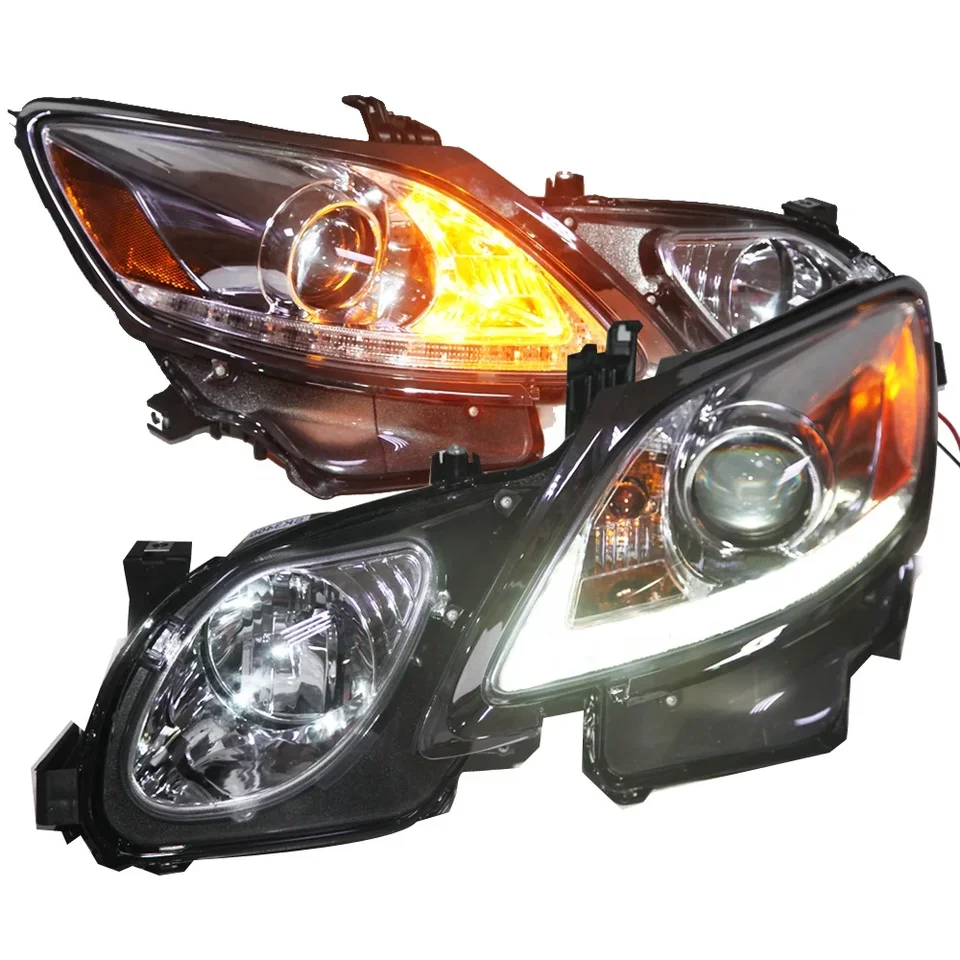 Pre Lexus GS300 GS350 GS430 GS450 LED svetlomety prednej lampy 2006-2011 rok strieborné bývanie SN