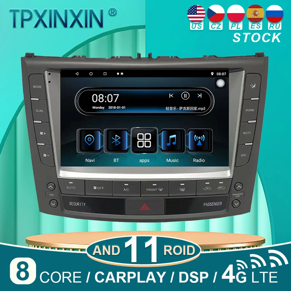 Pre Lexus je 250 300C 350C 2006-2012 Android Car Radio Auto Radio 2 DIN Stereo prijímač multimediálny video prehrávač GPS navigácia