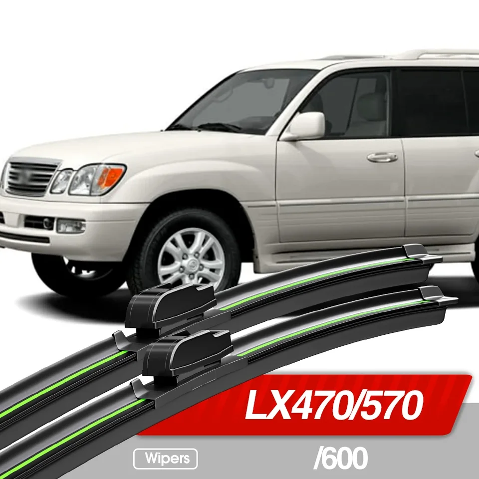 Pre Lexus LX470 LX570 LX600 1998-2022 Čepele predného čelného skla 2ksové okenné príslušenstvo 2000 2008 2007 2016 2019 2019