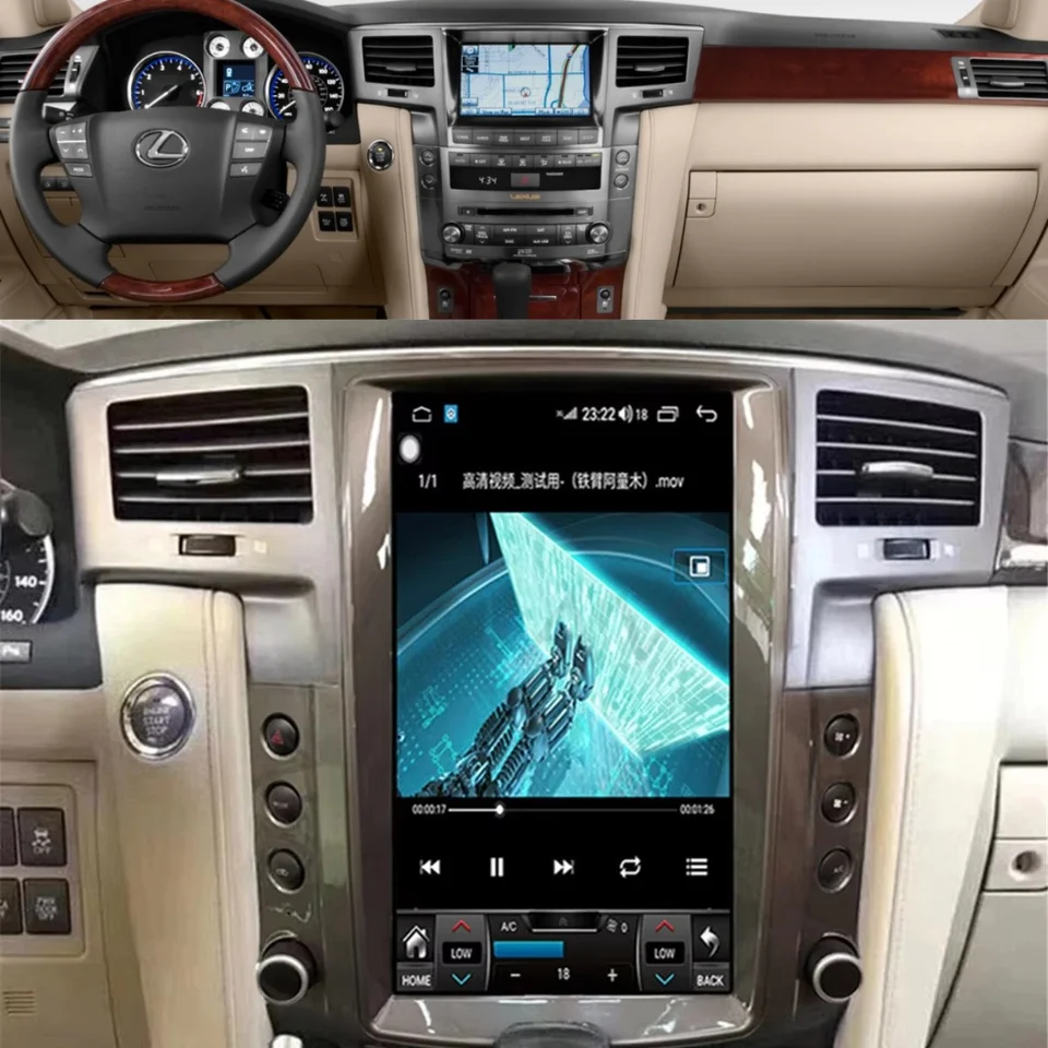 Pre Lexus LX570 2009-2013 CarPlay Android 13 Car Radio Stereo prijímač Autoradio Multimedia Player GPS navigáciu