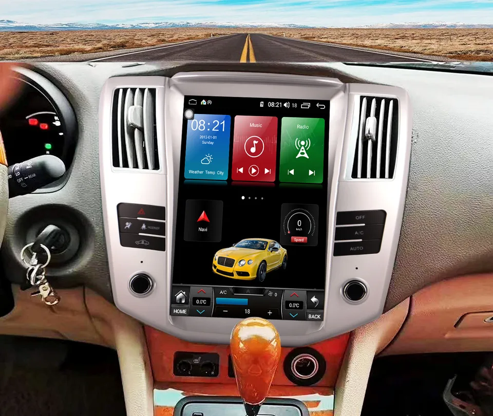 Pre Lexus RX330 2008-2014 Android 13 Tesla Style Audio CAR GPS navigácia pre auto multimediálne stereofónne jablkové CarPlay