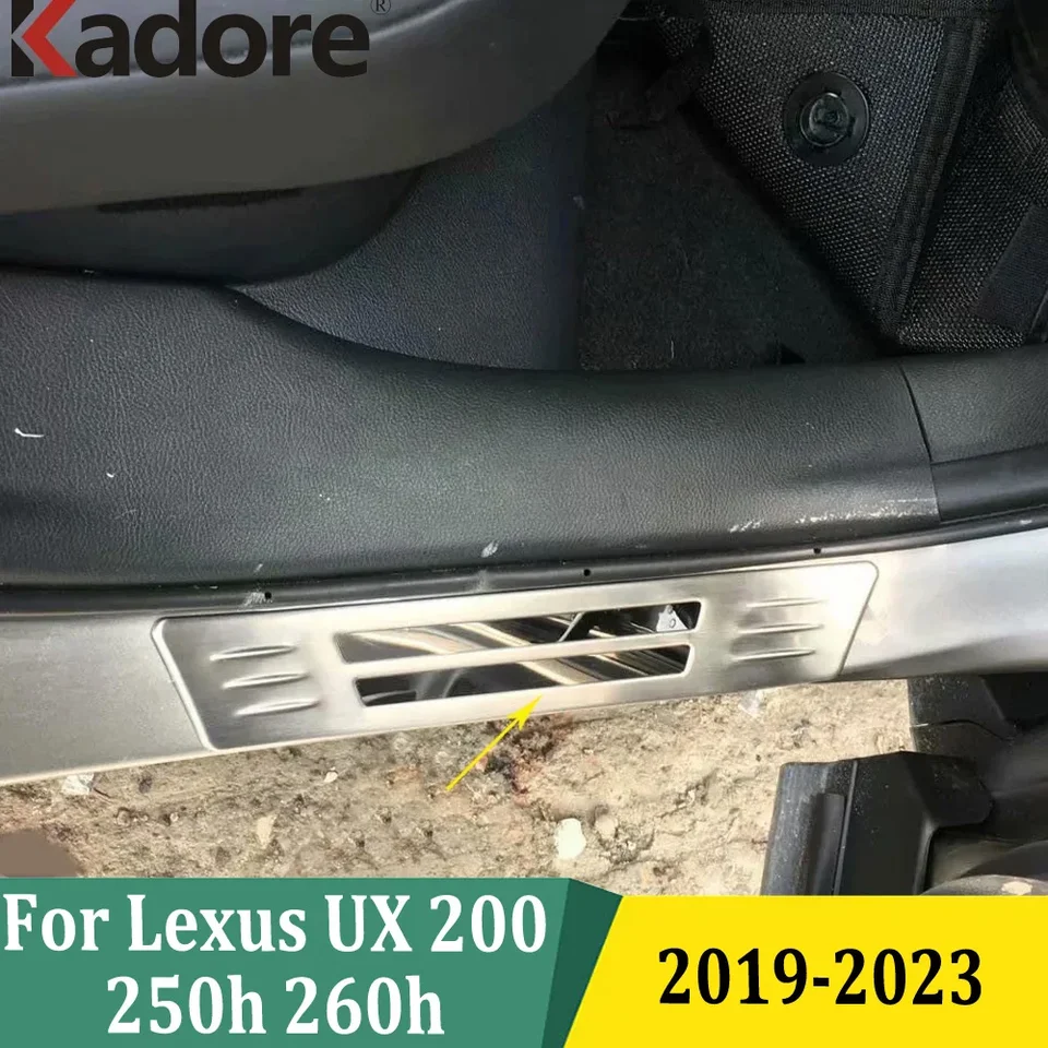 Pre Lexus UX 200 250h 260h 2019-2023 Nerezová oceľ Vonkajšie dvere Sill Plates Plates Dvelor