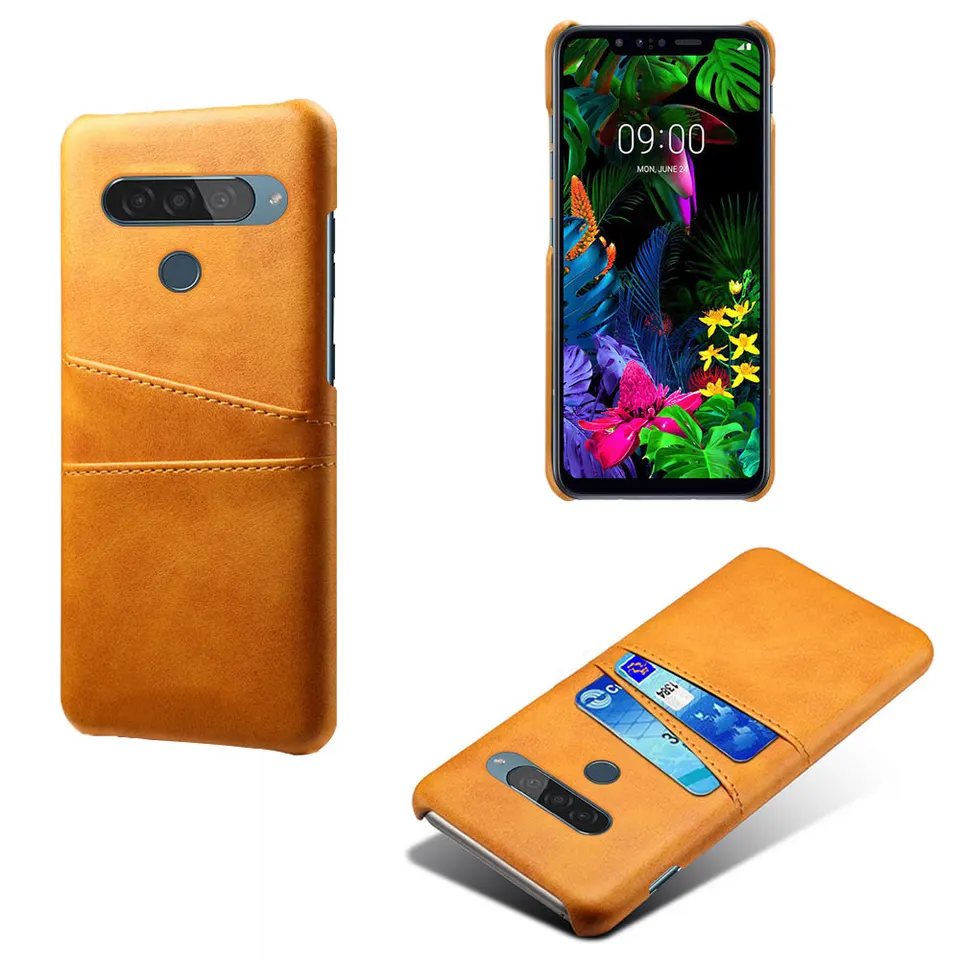 Pre LG G8S G8X Q8 V50 V50S Thinq 5G K50 K40 K20 CARD Slots Cover PU Leather+PC puzdro pre LG Q60 W30 W10 V30 S ARISTO2 STYLO5 CAPA