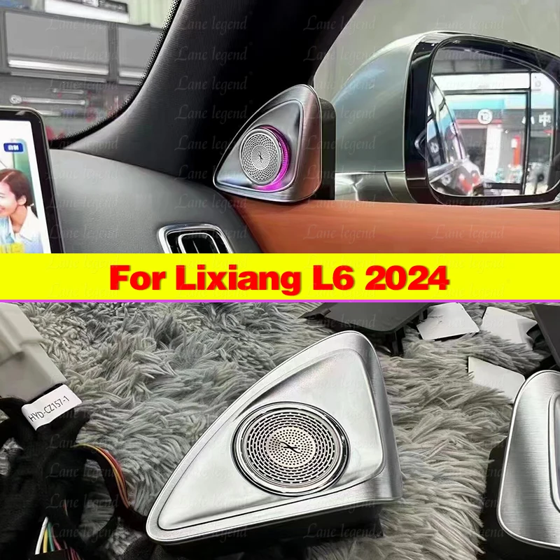 Pre li lixiang L6 2024 Dvere automobilu A-pilla dekoratívna lampa Ambient Light Roh Dekoratívne škrupinové svetlá Okolo LED reproduktora