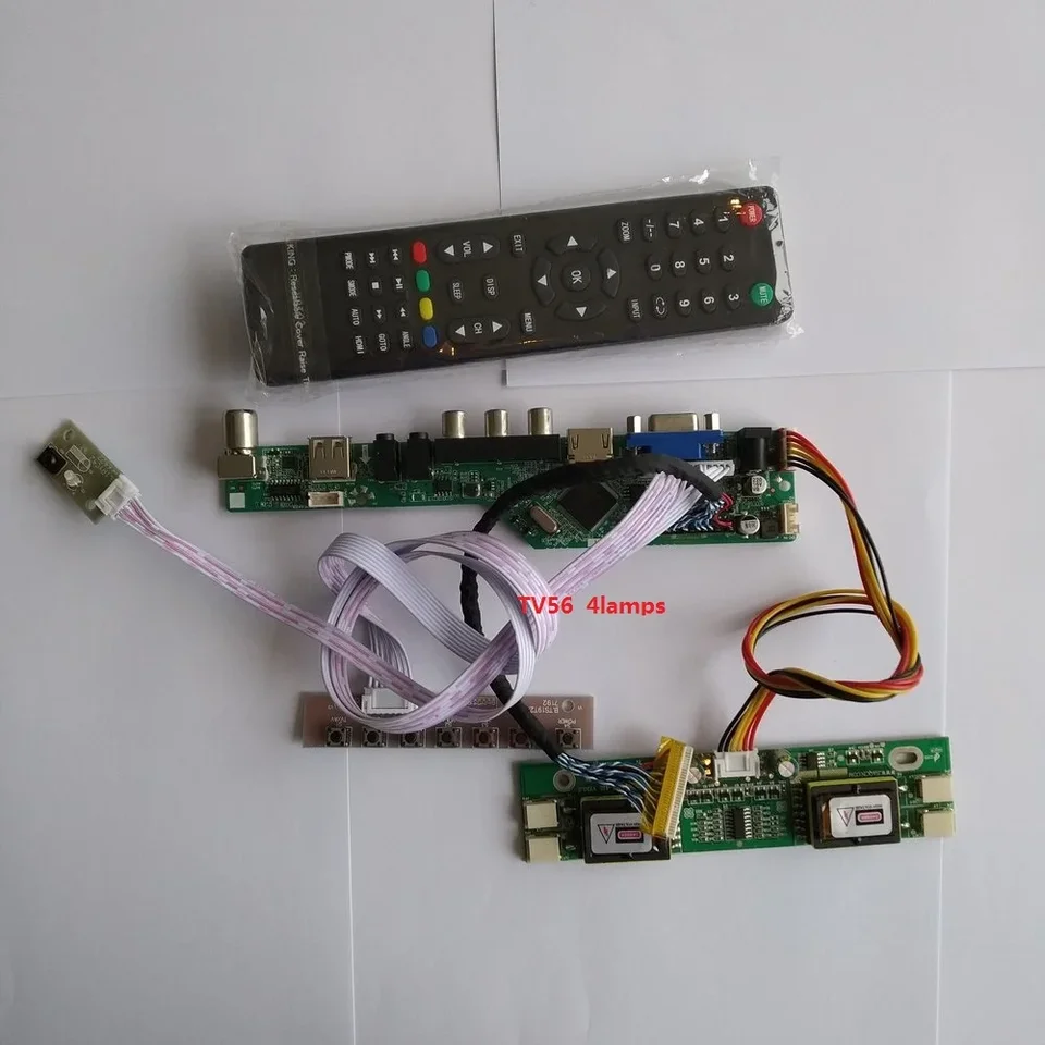pre LM201WE3-TLK3 VGA AV HDMI kompatibilný LCD radič VGA Kit s rozlíšením TV Digitálny signál 30pin 4 Lampy 1680x1050 20.1 ”