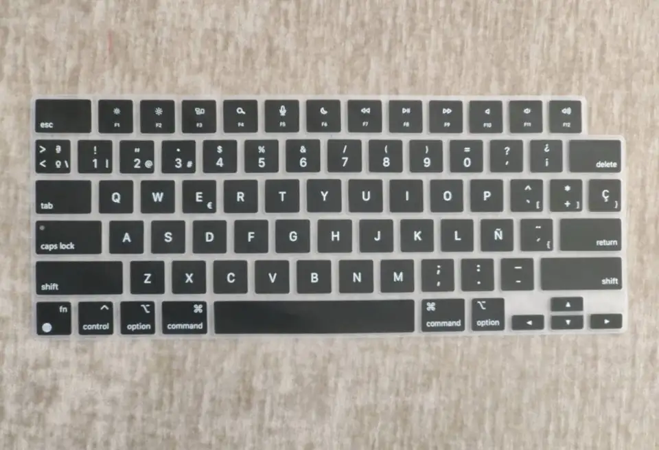Pre MacBook Air 13,6 palca M2 A2681 2022 a 2023 Španielske Španielsko ES Silikónový notebook Keyboard Cover pokožka
