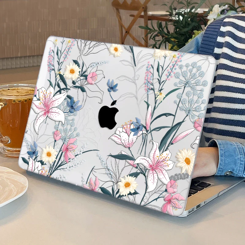 Pre MacBook Pro 13 Case A2338 Flowers Laptop Hard Case pre MacBook Air Pro 13/15/16 palca M1 m2 m3 m4 Chip Air M2 13.6 A2681