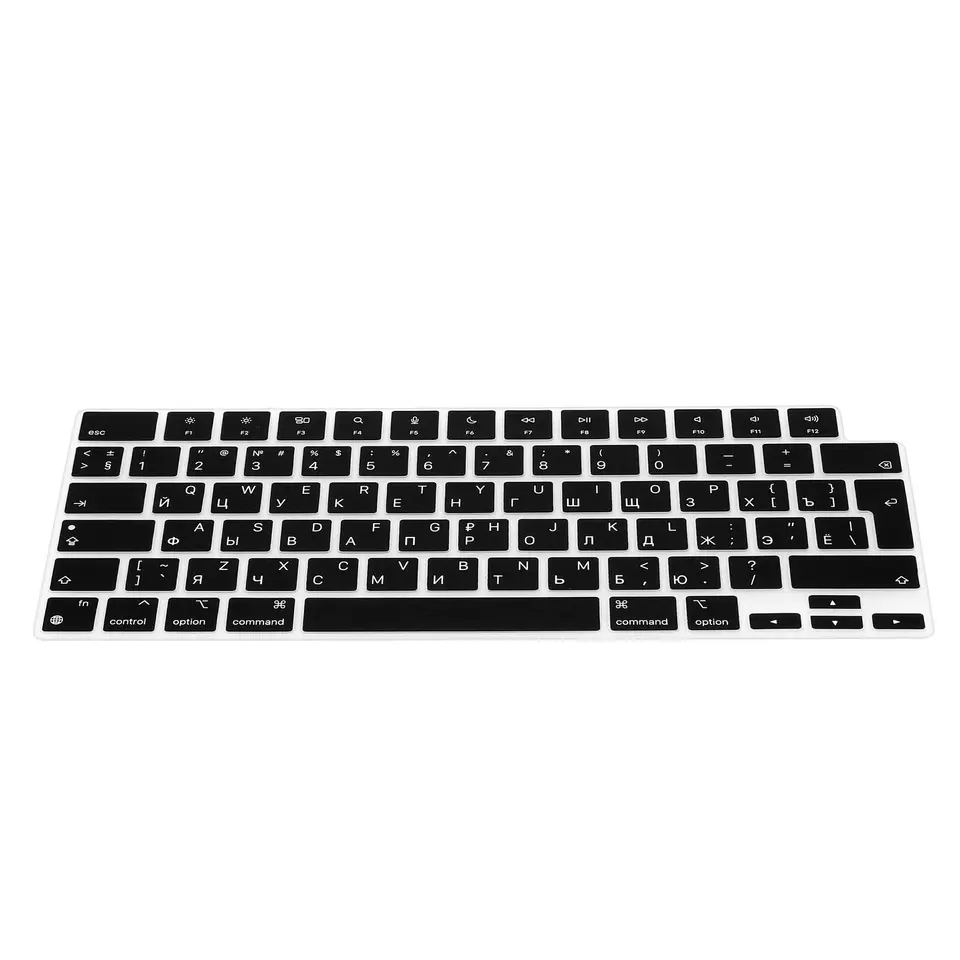Pre MacBook Pro 14 16 palca 2021 M1 A2442 Max A2485/MacBook Air 13 palcov 2022 m2 A2681 Ruská jazyková klávesnica pokožka Koža