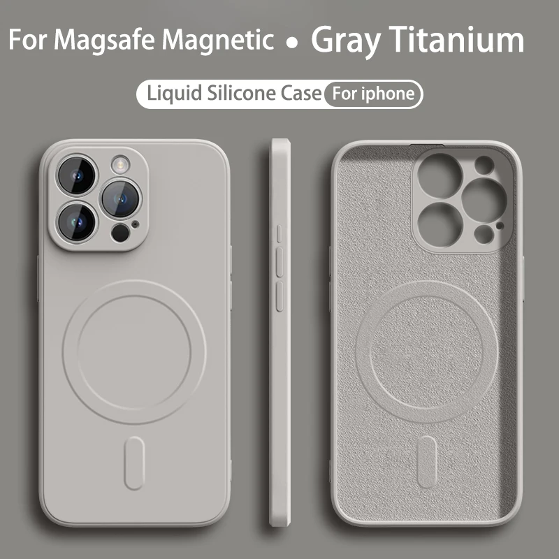 Pre Magsafe Magnetic Wireless Case pre iPhone 16 14 plus 13 12 11 15 Pro Max Mini xr xs x mäkký kvapalný silikónový zadný kryt silikónu