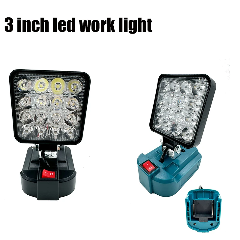 Pre Makita 14.4v18vli-ion batéria 3 palce LED pracovné svetlo vhodné pre vonkajšiu baterku Lantern Camping Light Núdzové osvetlenie