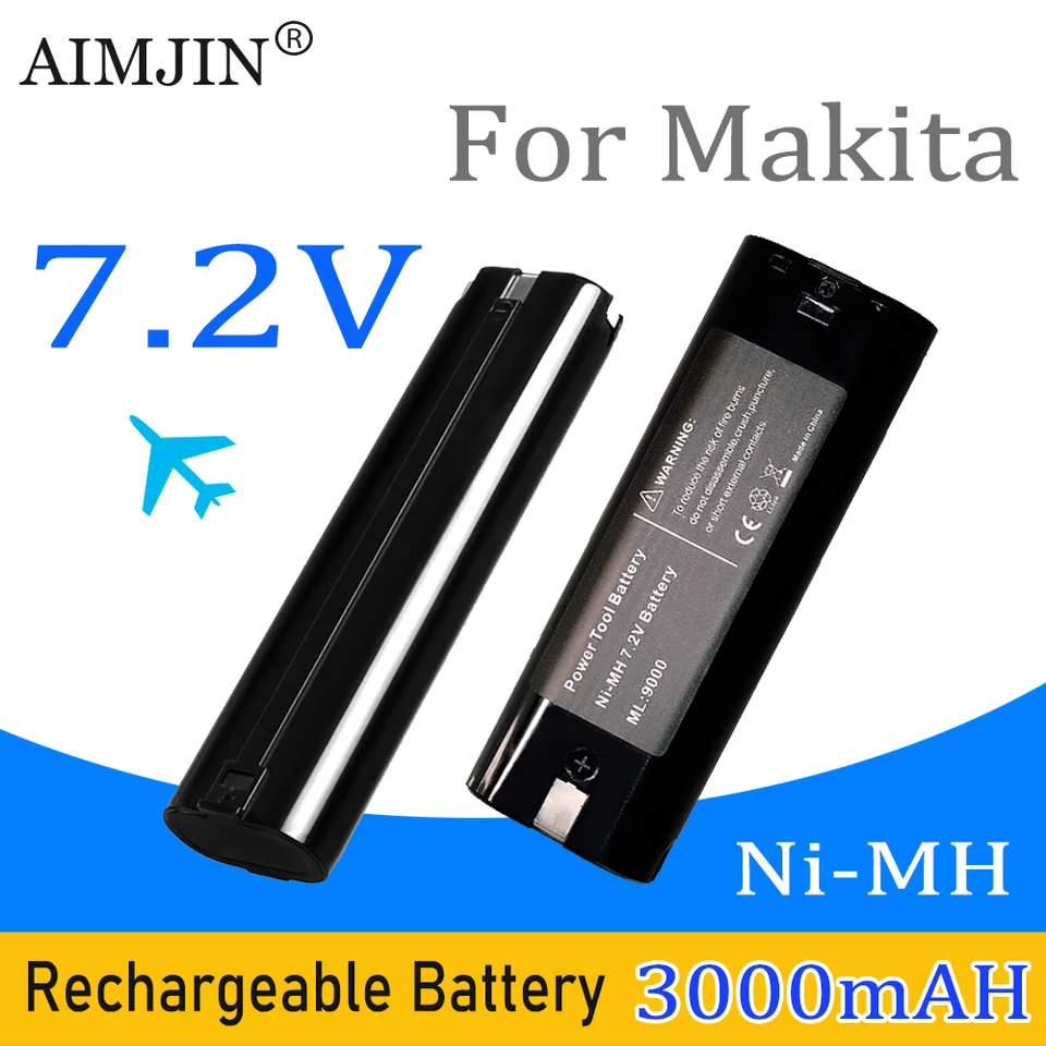 Pre Makita 7,2V 3000 mAh batériu ， kompatibilné 7000 7002 7033 191679-9 192532-2 192695-4 632002-4 632003-2