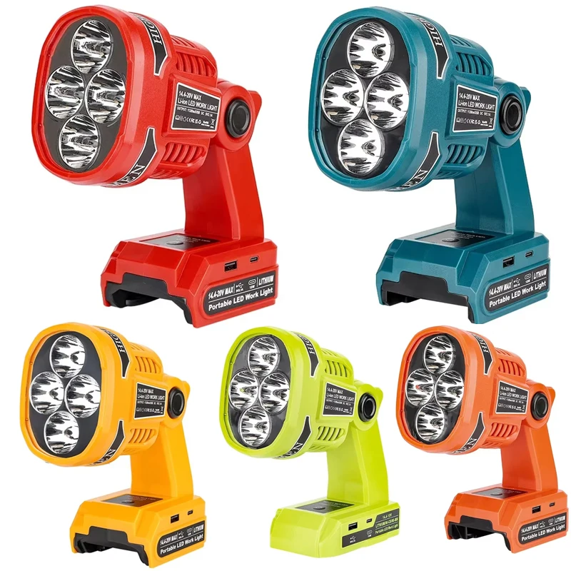 Pre Makita/Dewalt/Milwaukee/Bosch/Ryobi 18V Li-Ion LED pracovná lampa Super jasné kempingové svetlo 12W núdzové baterka