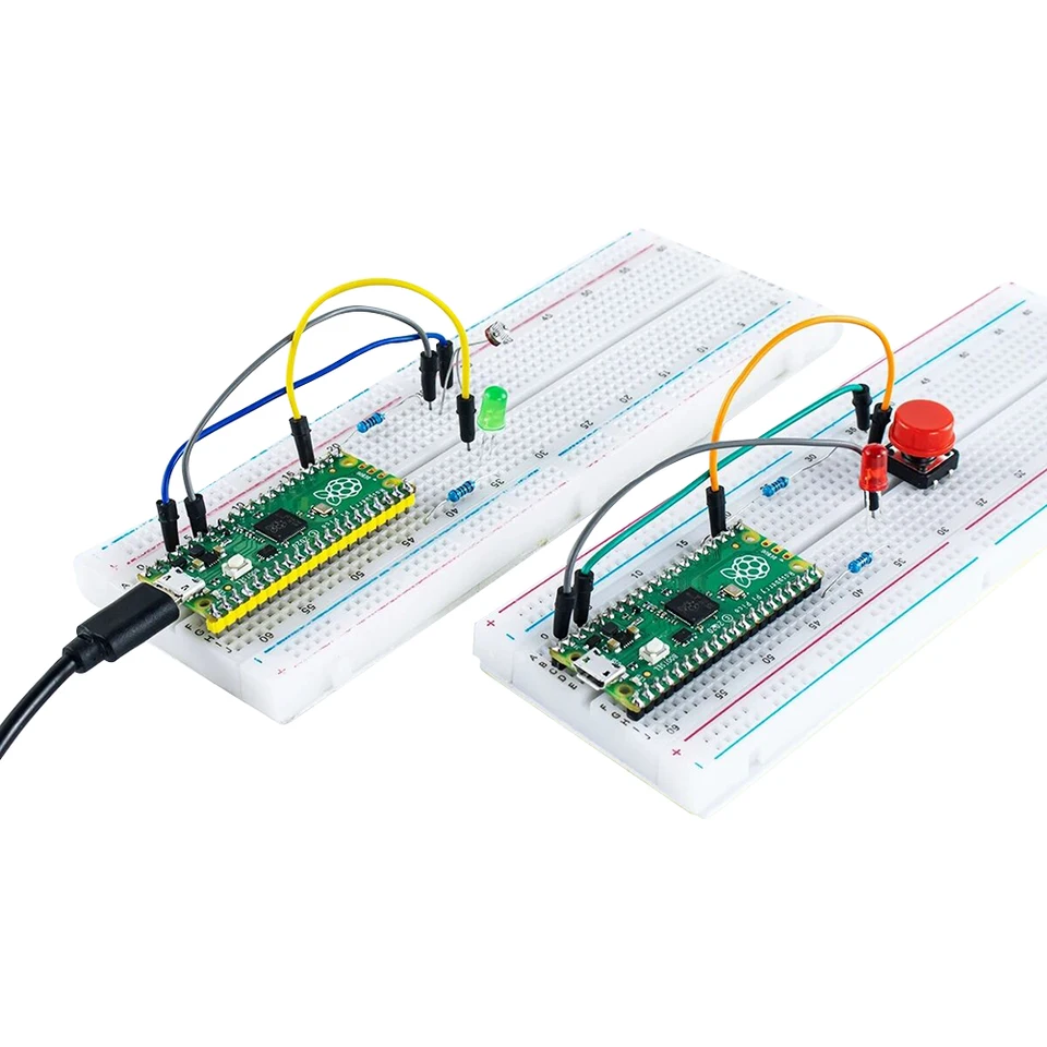 Pre maliny Pi Pico RP2040 Štartovacia súprava LCD1602 Displej modul učenia Suite Sensor Sensor Breboard 9G Servo Electronic DIY Kit