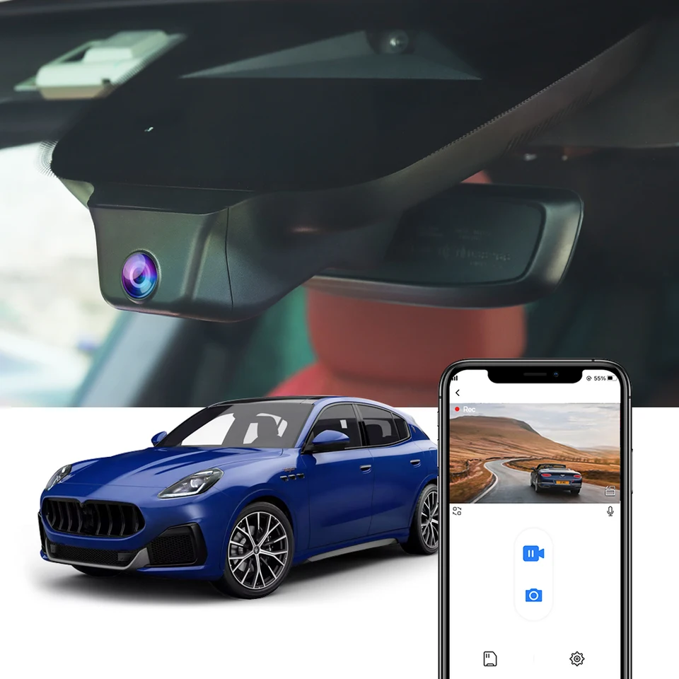 Pre Maserati Grecale 2023, bezdrôtová bezdrôtová kamera WiFi Dlcamx Fitcamx DVR 4K