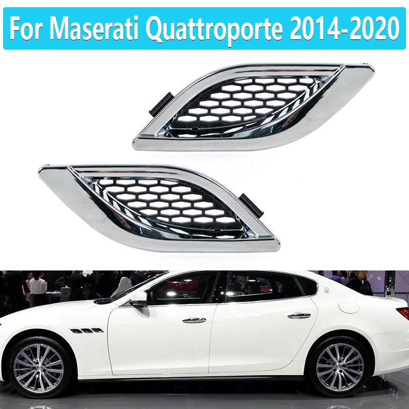 Pre Maserati Quattroporte 2014-2020 predná strana automobilu Vzduchový príjem Fender Vents Gril Automatické príslušenstvo 670010339 670010340