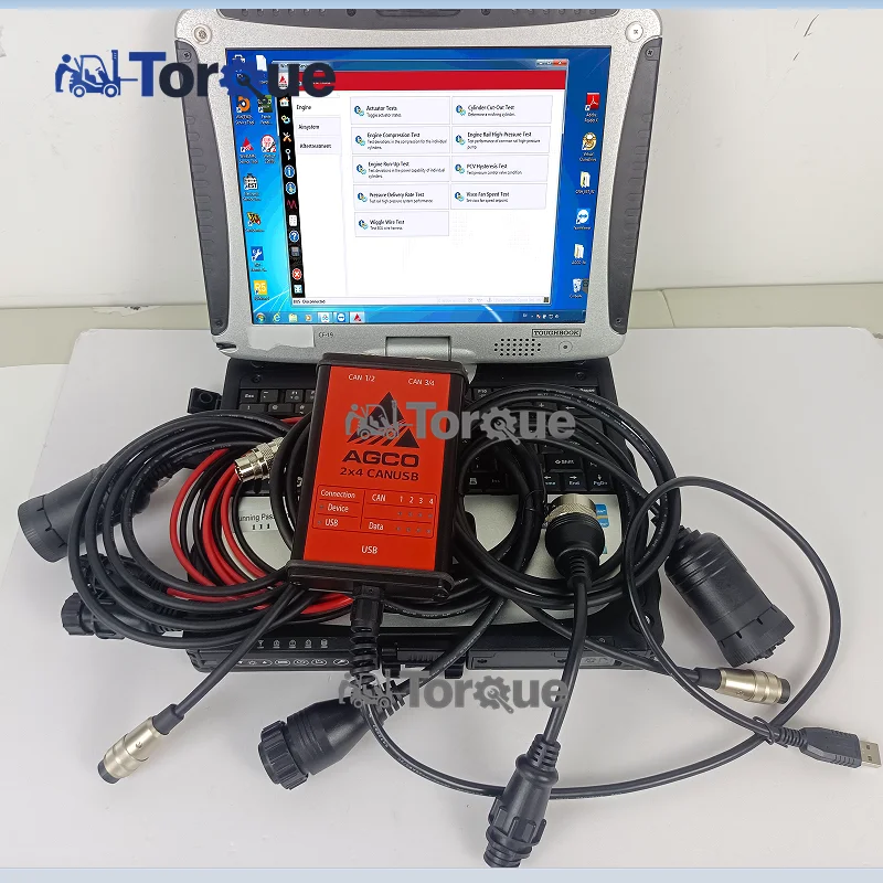 Pre Massey Ferguson Fendt Agco Tractor Diagnostic nástroj pre elektronický diagnostický nástroj Agco EDT Canbus s notebookom CF19
