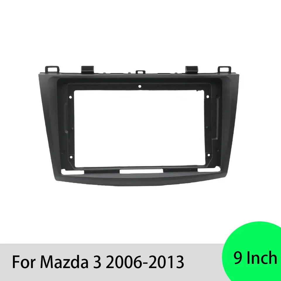 Pre Mazda 3 2006-2013 9 palcov 2 DIN Radio Fascias Dvojitá DVD stereofónny panel DASPOARD DASHOARD RAMETION INSTALATION RÁM