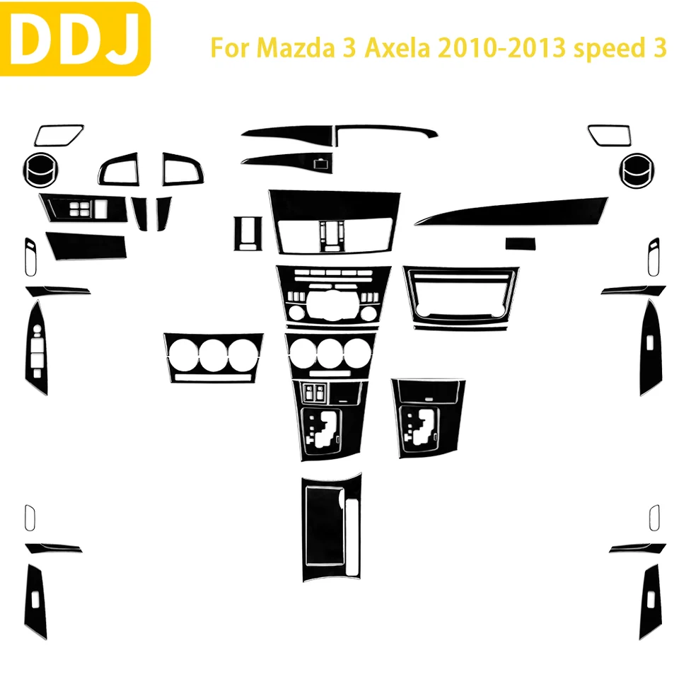 Pre Mazda 3 Axela 2010 2011 2012 2013 Rýchlosť 3 Príslušenstvo auto plastový čierny interiér automatický prevodovka klimatizácia nálepka