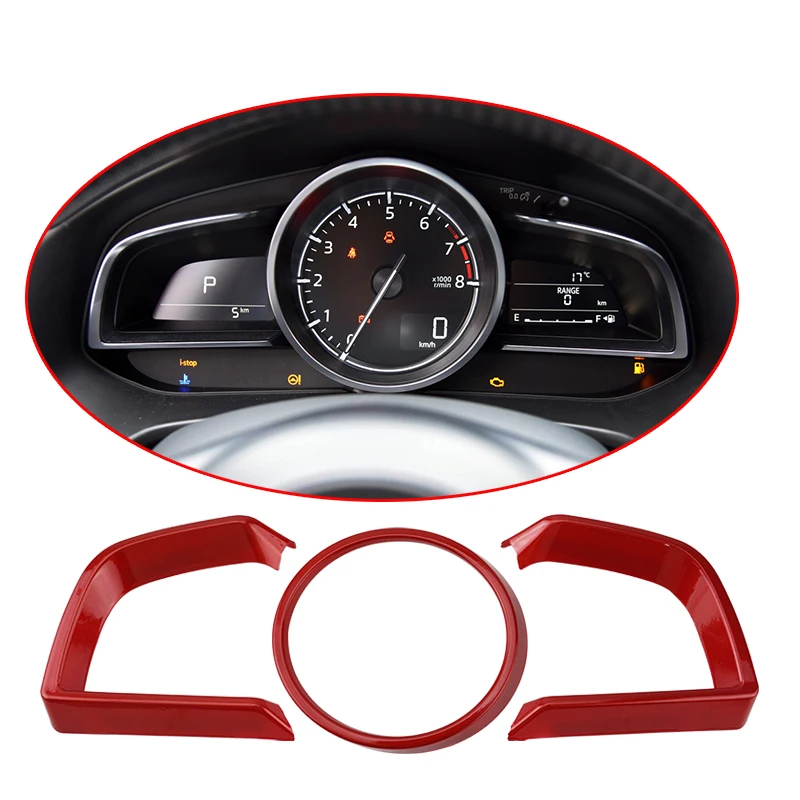 pre Mazda 3 Axela CX4 CX5 ABS CAR Interiérový prístrojový prístrojový doskový rám Cover Cover Decoration TIM TIM 2017 2018 2019