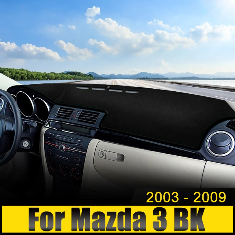 Pre Mazda 3 BK 2003 2004 2005 2006 2007 2008 2009 Kryt Dashboard Cons Dashboard Vyhnite sa ľahkému podložke Sun Shade Anti-UV Carpets Non-Slip Mat
