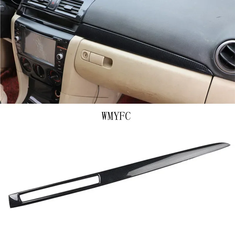 Pre Mazda 3 Bk Axela 2003-2008 Interiér Central Control Tin Panel Dekoratívne uhlíkové vlákno/broskyňové drevené zrno