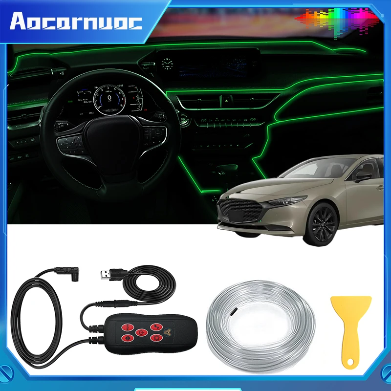 Pre Mazda 3 BL Mazda3 2010 2011 2011 2013 LED vozidlo interiérové ​​pásové pásové svetlá RGB Ambiance Cold Light Auto dekoratívne lampy