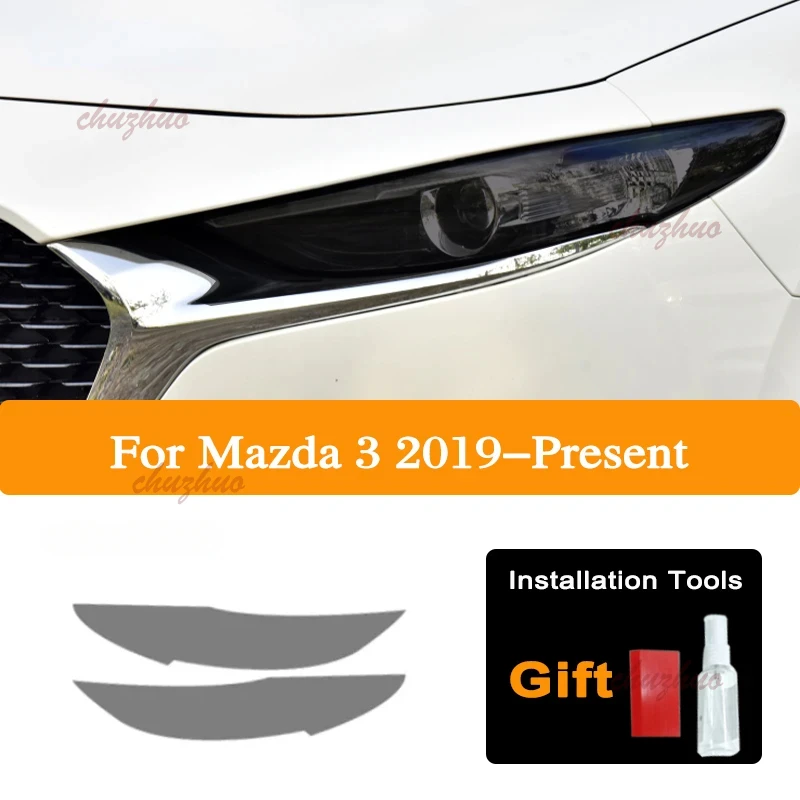 Pre Mazda 3 BP 2019 2020 2 PCSACCESORY Vinylová ochrana priehľadná nálepka TPU TPU TINT TINT BLACK PRE PROGRATÍVNY FILM