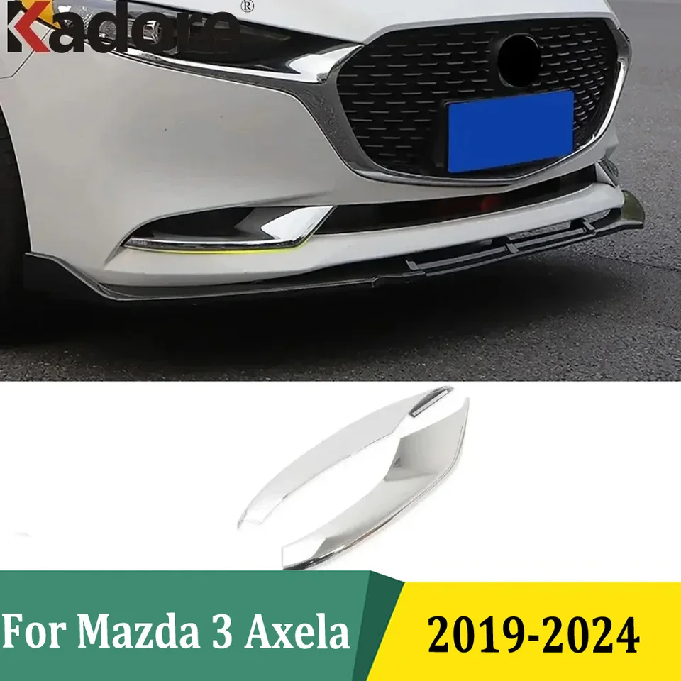 Pre Mazda 3 M3 Axela 2019-2021 2022 2023 2024 Sedan Chrome Chrome Front Foglight Fog Light Cover Tin