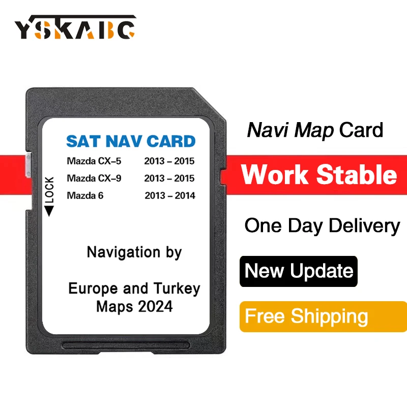 pre Mazda 6 CX5 CX9 2024 SAT NAV navigačná karta Verssion EÚ Turecko UK GPS MAP Verzia Navi Softvérová aktualizácia Pamäťová karta