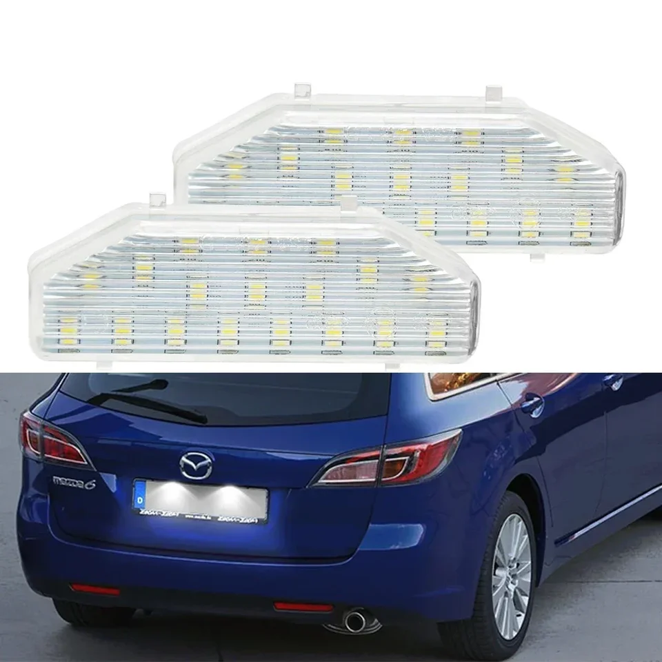 Pre Mazda 6 GH 2007-2012 RX-8 2004-2012 Biele LED auto zadná ŠPZ