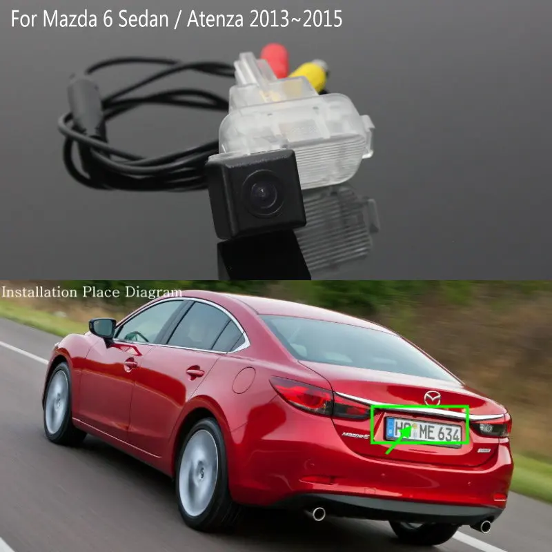 Pre Mazda 6 Mazda6 Sedan / M6 Atenza GJ GL 2013 ~ 2017 Automobilie Zobrazenie Camera / Zadná kamera / HD CCD Night Vision