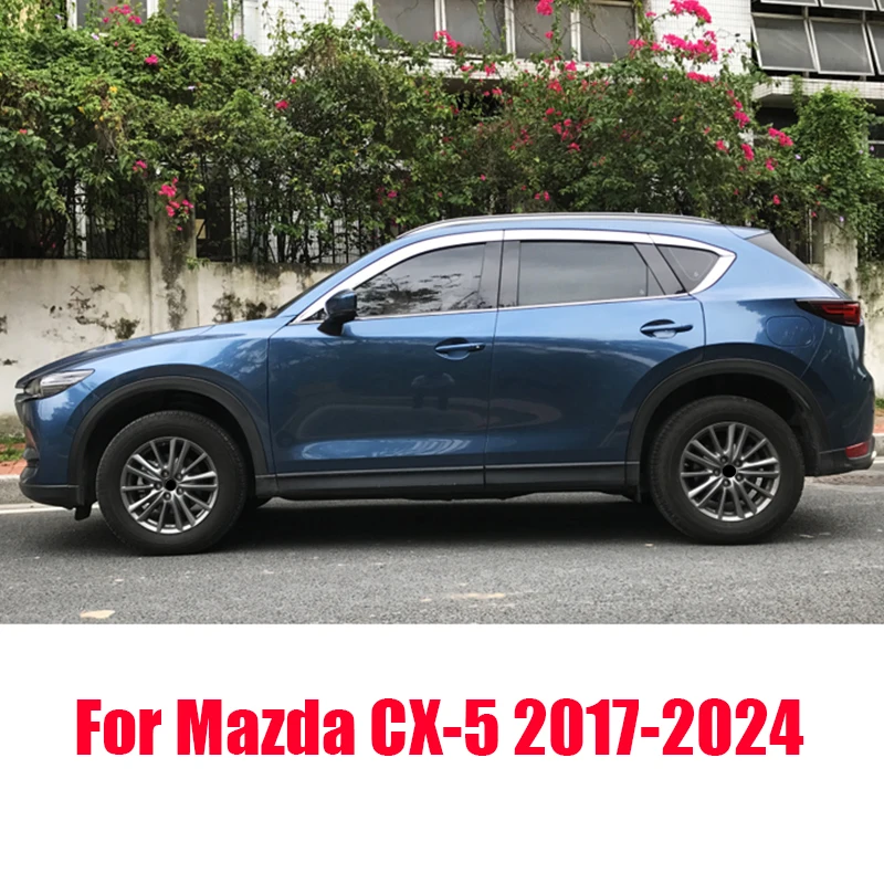 Pre Mazda CX-5 2020 2021 2022 2023 2024 Automobil Elektroplované strieborné okná Dážď a svetlo blokovanie ABS Materiál