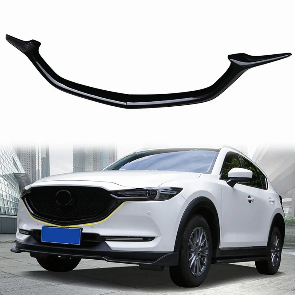 Pre Mazda CX-5 CX5 2017 2018 2019 2020 2021 Automobilové príslušenstvo ABS GLOSSY BLACK Exterior predná mriežka vložky krytu lišta