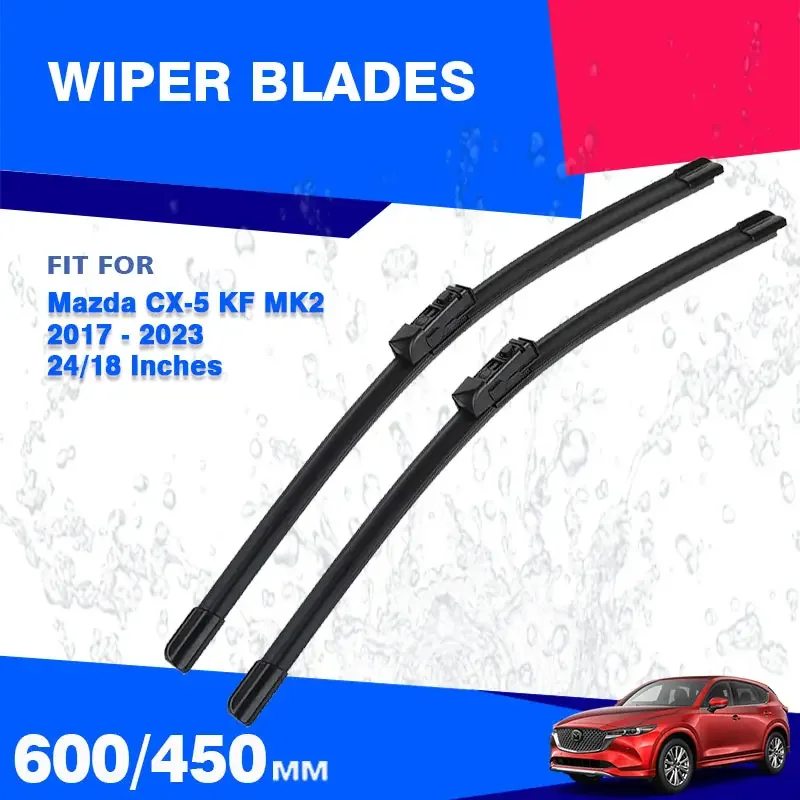 Pre Mazda CX-5 MK2 KF 2016 2017 2018 2019 2020 2021 2022 2023 Predné čelné sklo čelného skla HD Tiché stieračské čepele okno CX5 CX 5