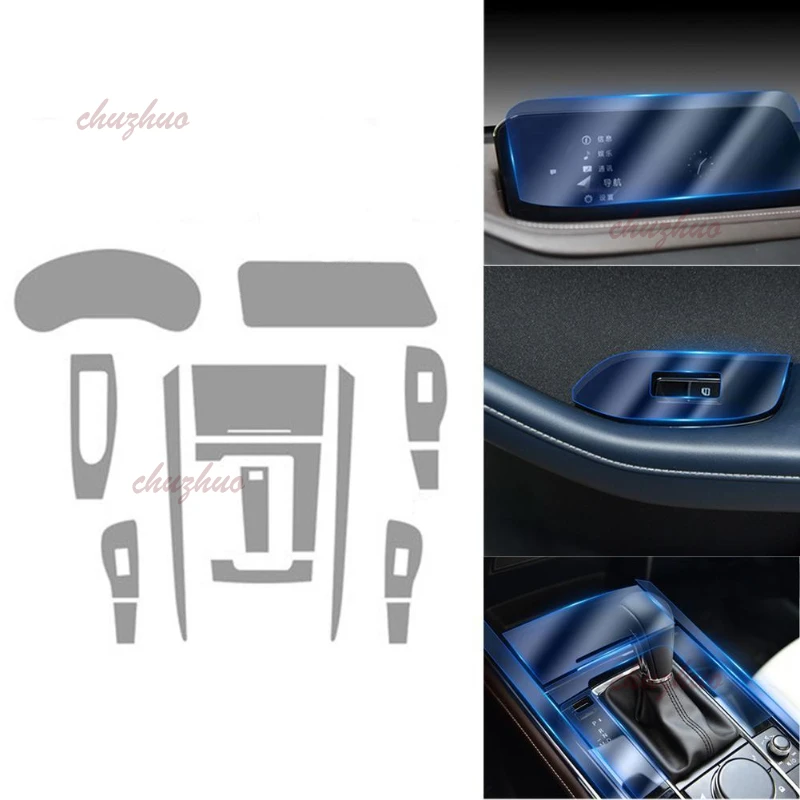 Pre Mazda CX30 2024 pre prevodovku prevodovky navigáciu automobilu Automobilový interiér TPU Protective Film Anti-Scratch Sticker