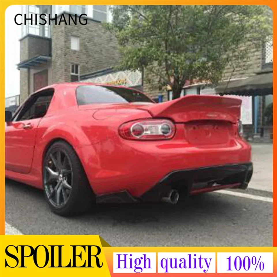 Pre Mazda MX5 NC NCEC SPOILER ROADSTER Miata TOP TOP EPA STYLE Zadný kazový spojler Uhlíkové vlákno+vlákno sklo Splitter Wing