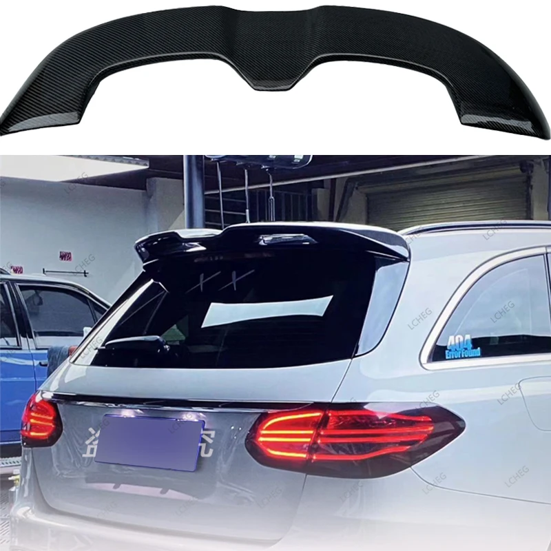 Pre Mercedes Benz 2015-2020 W205 Wagon C-Class C180-C450 True Carbon Fiber zadný spojler Zadný dekoratívny panel