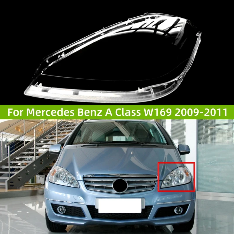 Pre Mercedes Benz A Class W169 2009 2010 2011 Príslušenstvo Transparentné počítačové sklenené svetlomety shell
