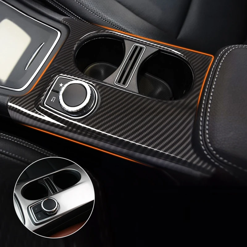 Pre Mercedes Benz A GLA CLA Class W176 X156 C117 Car Uhlíkové vlákno textúra Centrum Console Conser Cover Tin